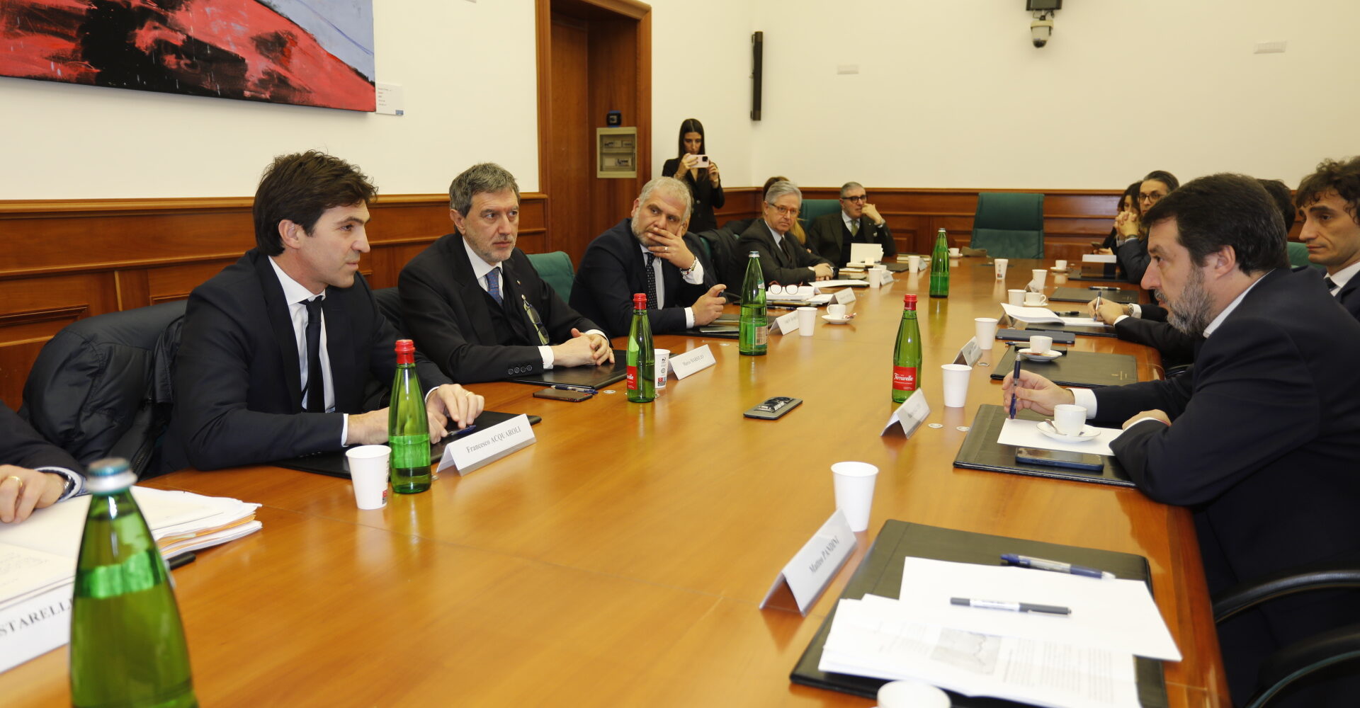Marsilio al MIF per riunione con il Ministro Salvini e il vice Ministro Bignami